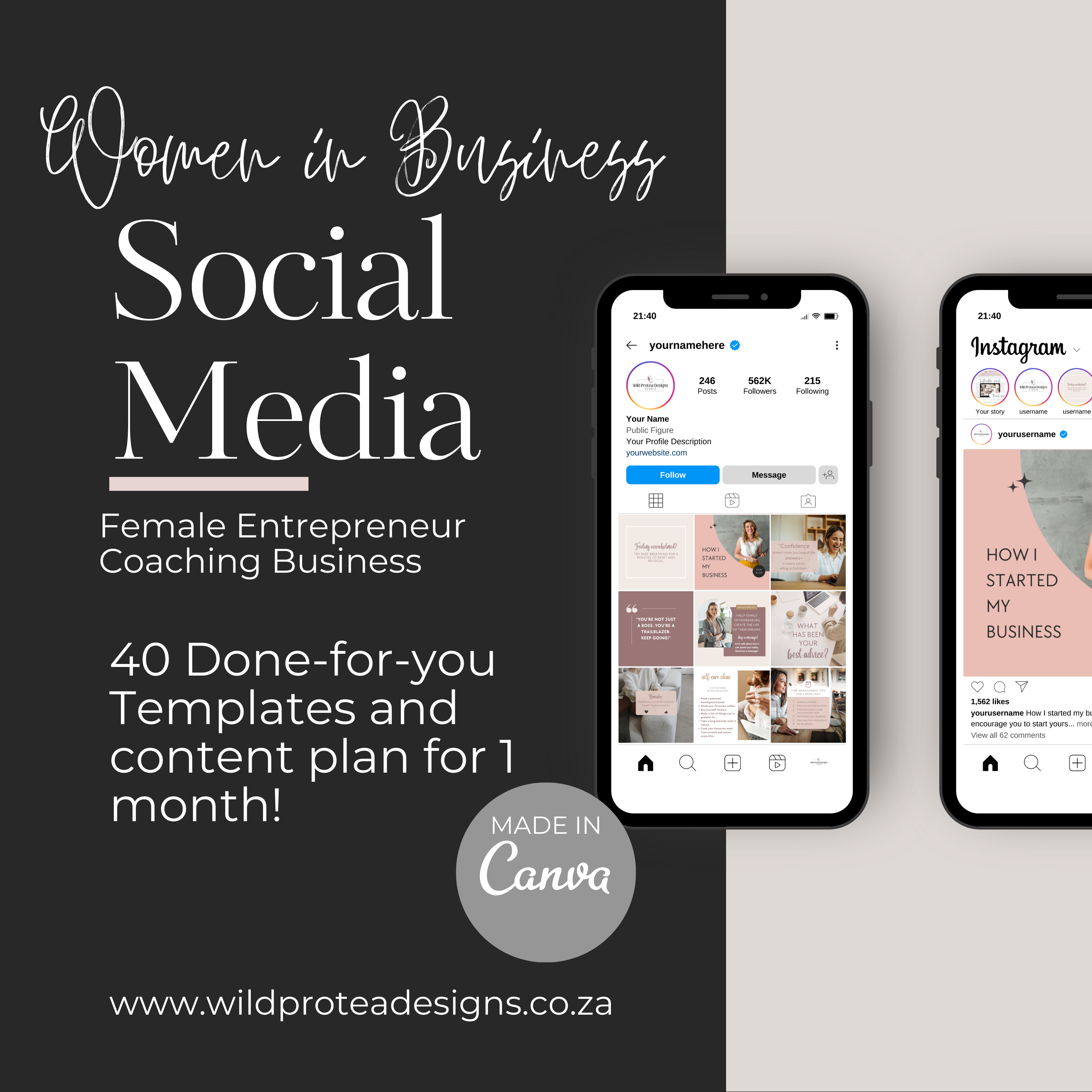 Women in Business Instagram Post Templates