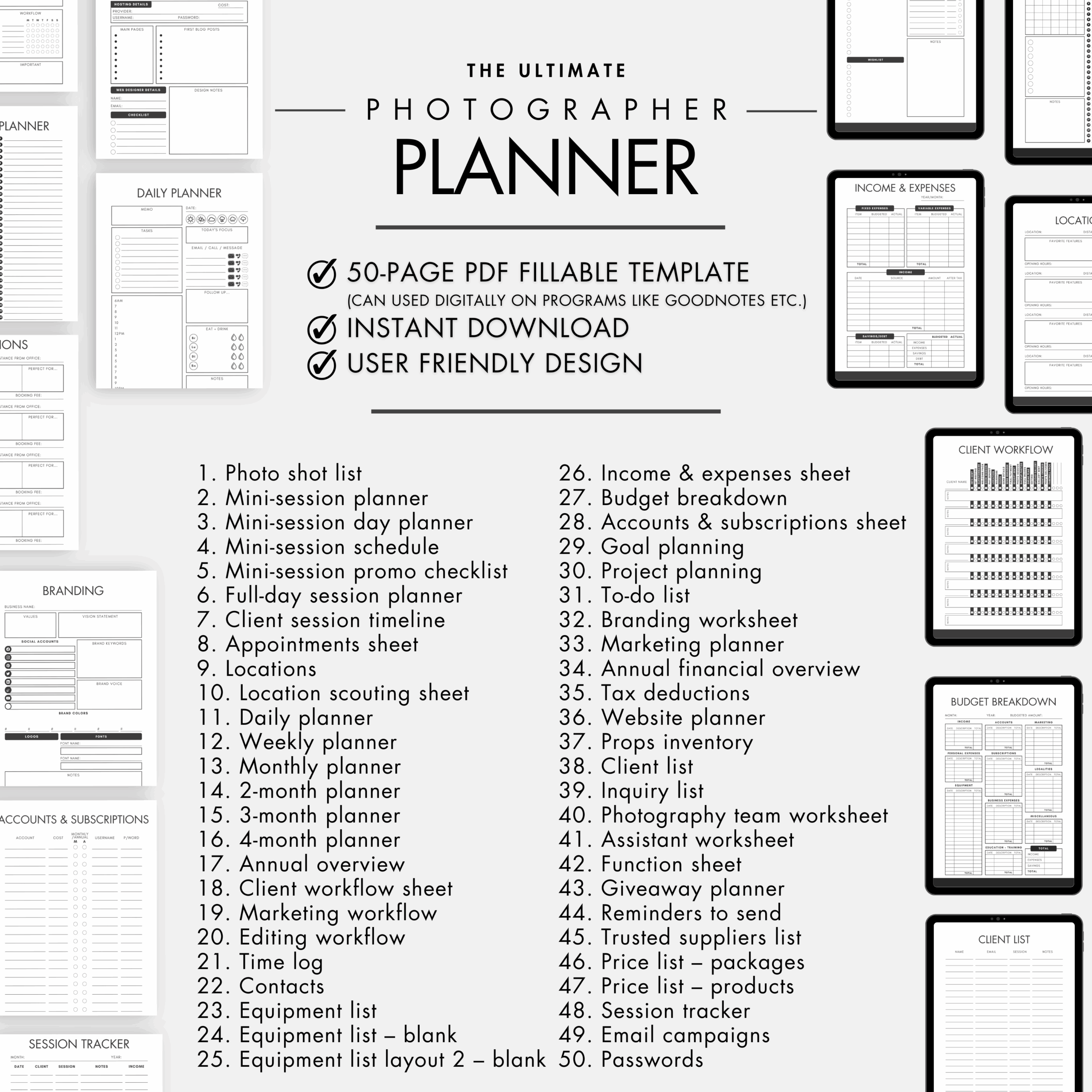 The Ultimate Photographer Planner - Image 2