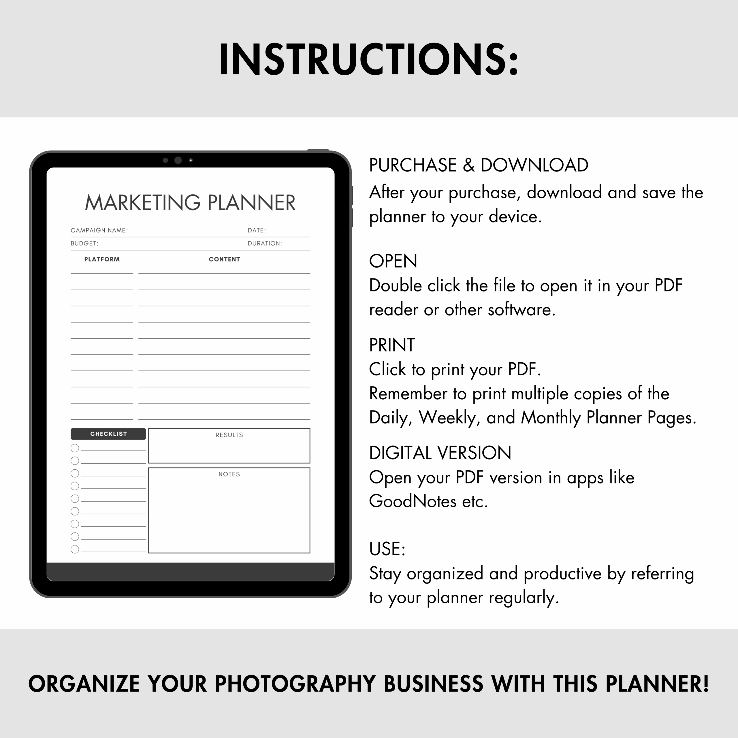 The Ultimate Photographer Planner - Image 3